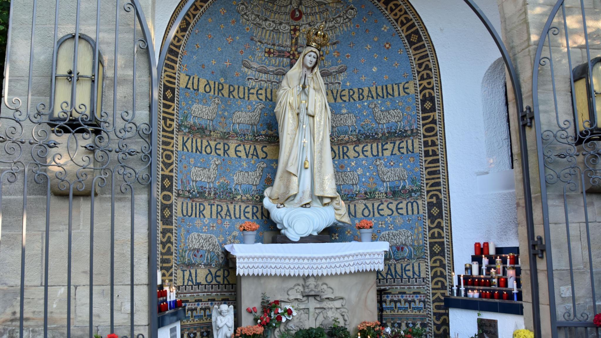 Gnadenbild der Muttergottes in der Fatimakapelle in Wiebelskirchen.